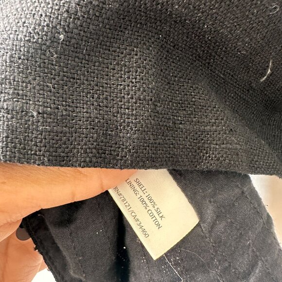 Eileen Fisher Black Sequin Silk Matka Vest Racerback Hook & Eye Closure S - Picture 7 of 8